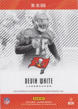 2019 Panini Illusions - Rookie Signs Green #RS-DEW Devin White Back