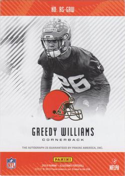 2019 Panini Illusions - Rookie Signs Green #RS-GRW Greedy Williams Back