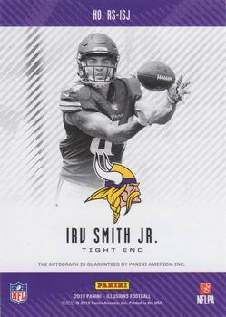 2019 Panini Illusions - Rookie Signs Green #RS-ISJ Irv Smith Jr. Back