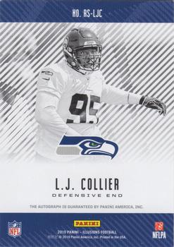 2019 Panini Illusions - Rookie Signs Green #RS-LJC L.J. Collier Back