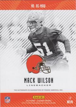 2019 Panini Illusions - Rookie Signs Green #RS-MAW Mack Wilson Back