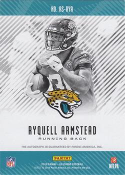2019 Panini Illusions - Rookie Signs Green #RS-RYA Ryquell Armstead Back