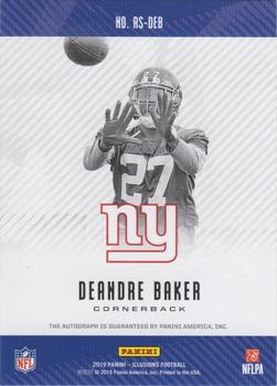 2019 Panini Illusions - Rookie Signs Red #RS-DEB Deandre Baker Back