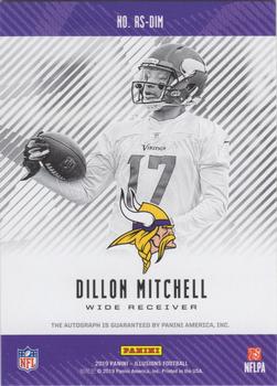 2019 Panini Illusions - Rookie Signs Red #RS-DIM Dillon Mitchell Back