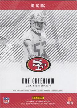 2019 Panini Illusions - Rookie Signs Red #RS-DRG Dre Greenlaw Back