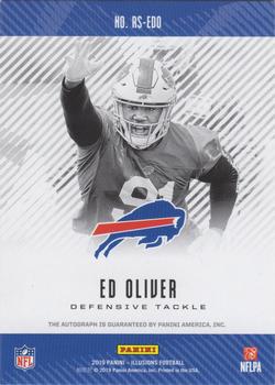 2019 Panini Illusions - Rookie Signs Red #RS-EDO Ed Oliver Back