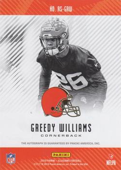 2019 Panini Illusions - Rookie Signs Red #RS-GRW Greedy Williams Back