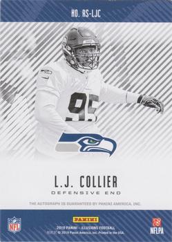 2019 Panini Illusions - Rookie Signs Red #RS-LJC L.J. Collier Back