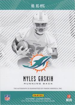2019 Panini Illusions - Rookie Signs Red #RS-MYG Myles Gaskin Back