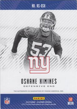 2019 Panini Illusions - Rookie Signs Red #RS-OSX Oshane Ximines Back