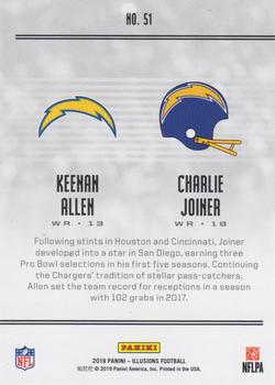 2019 Panini Illusions - SP Trophy Collection Division #51 Charlie Joiner / Keenan Allen Back