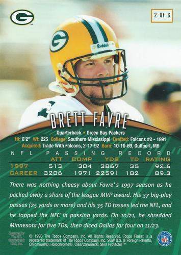 1998-99 Finest Pro Bowl Jumbos - 5x7 #2 Brett Favre Back