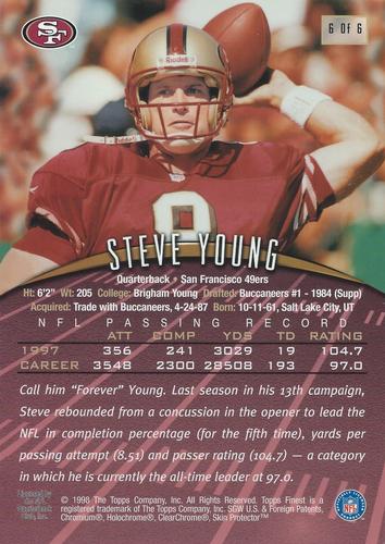 1998-99 Finest Pro Bowl Jumbos - 5x7 #6 Steve Young Back