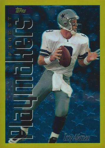 1996 Finest - Pro Bowl Jumbos 5x7 #5 Troy Aikman Front