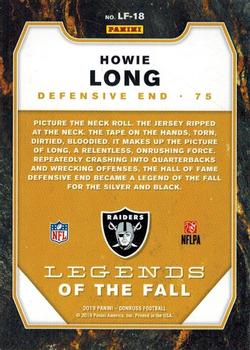 2019 Donruss - Legends of the Fall Red #LF-18 Howie Long Back