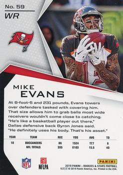 2019 Panini Rookies & Stars #59 Mike Evans Back