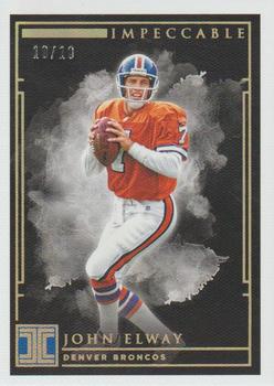 2019 Panini Impeccable - Gold #40 John Elway Front