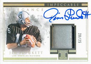 2019 Panini Impeccable - Elegance Retired Patch Autos Silver #ERPA-JP Jim Plunkett Front