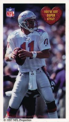1997 Cleo Quarterback Club Valentines Window Clings #NNO Drew Bledsoe Front