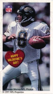 1997 Cleo Quarterback Club Valentines Window Clings #NNO Mark Brunell Front