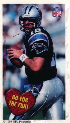 1997 Cleo Quarterback Club Valentines Window Clings #NNO Kerry Collins Front
