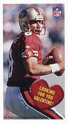 1997 Cleo Quarterback Club Valentines Window Clings #NNO Steve Young Front