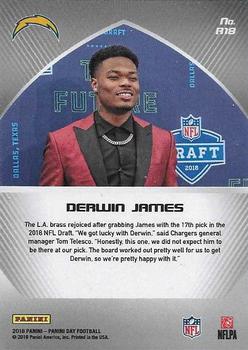 2018 Panini Day Kickoff - NFL Draft Red Carpet #R18 Derwin James Back