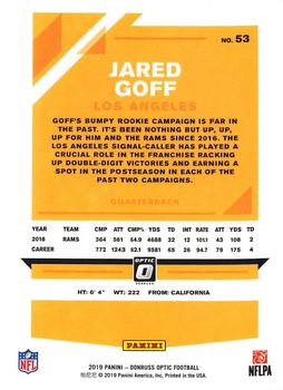 2019 Donruss Optic #53 Jared Goff Back