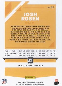 2019 Donruss Optic #57 Josh Rosen Back
