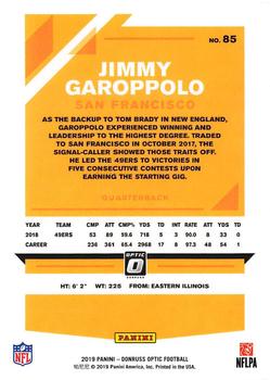 2019 Donruss Optic #85 Jimmy Garoppolo Back
