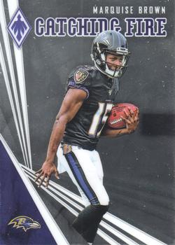 2019 Panini Phoenix - Catching Fire #1 Marquise Brown Front