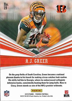 2019 Panini Phoenix - Catching Fire #19 A.J. Green Back