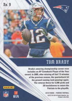 2019 Panini Phoenix - Comeback #9 Tom Brady Back