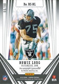 2019 Panini Phoenix - Retired Signatures #RS-HL Howie Long Back