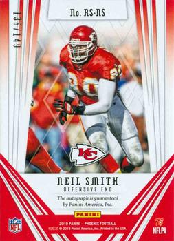 2019 Panini Phoenix - Retired Signatures #RS-NS Neil Smith Back