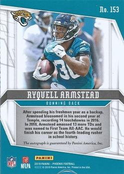 2019 Panini Phoenix - Rookie Autographs Silver #153 Ryquell Armstead Back