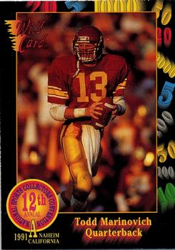 1991 Wild Card Draft - National Sports Collectors Convention Prototypes #Prototype-4 Todd Marinovich Front
