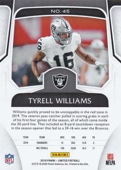 2019 Panini Limited #45 Tyrell Williams Back