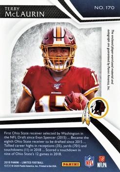 2019 Panini Limited #170 Terry McLaurin Back