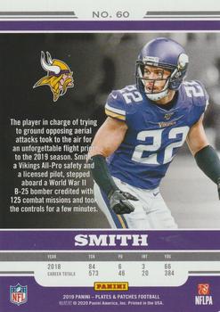 2019 Panini Plates & Patches #60 Harrison Smith Back