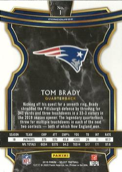 2019 Panini Select #1 Tom Brady Back