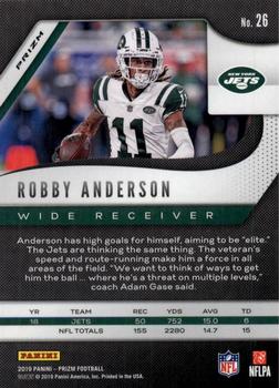 2019 Panini Prizm - Red White and Blue #26 Robby Anderson Back