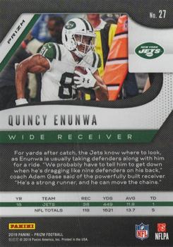 2019 Panini Prizm - Red White and Blue #27 Quincy Enunwa Back