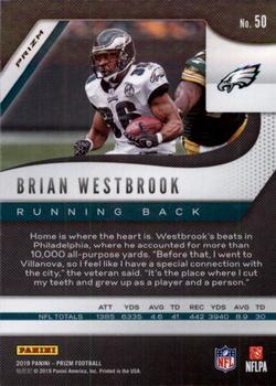 2019 Panini Prizm - Red White and Blue #50 Brian Westbrook Back