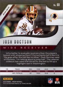 2019 Panini Prizm - Red White and Blue #60 Josh Doctson Back