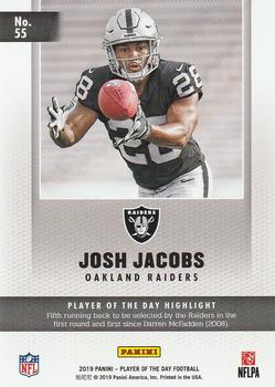 2019 Panini Player of the Day #55 Josh Jacobs Back