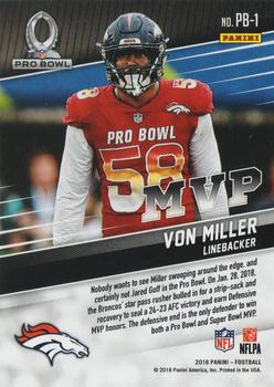 2018 Panini - Pro Bowl MVP #PB-1 Von Miller Back