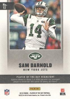2019 Panini Player of the Day - Silver #12 Sam Darnold Back