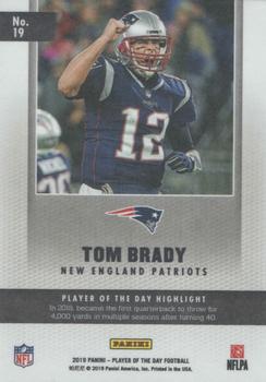 2019 Panini Player of the Day - Silver #19 Tom Brady Back