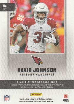 2019 Panini Player of the Day - Silver #38 David Johnson Back